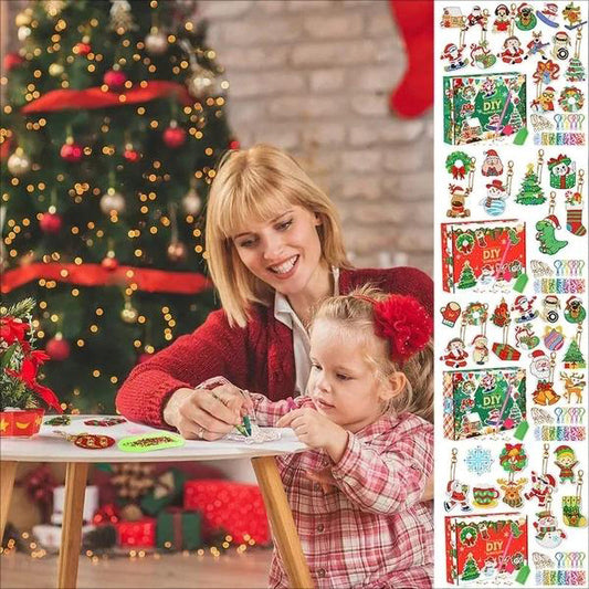 Kerstschilderstickerset