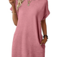Dames Lichtgewicht Zomer T-shirt Jurk met Zakken