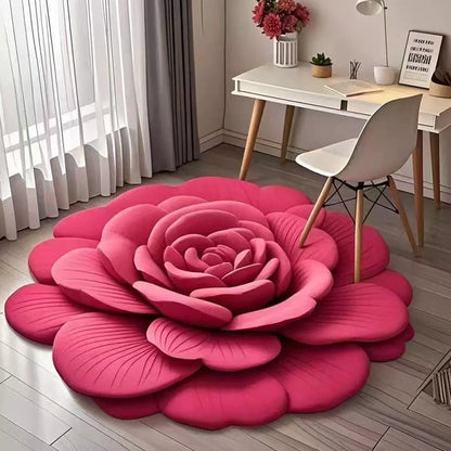 Vloermat met Bloemen van Pluche & Diatomeeënaarde