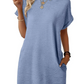 Dames Lichtgewicht Zomer T-shirt Jurk met Zakken