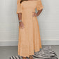 Elegante effen kleur geborduurde swingjurk voor vrouwen