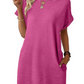 Dames Lichtgewicht Zomer T-shirt Jurk met Zakken