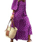Vrouwen Pofmouw Bloemen Boho Maxi Dress
