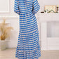 Vrouwen Pofmouw Bloemen Boho Maxi Dress