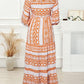 Vrouwen Pofmouw Bloemen Boho Maxi Dress