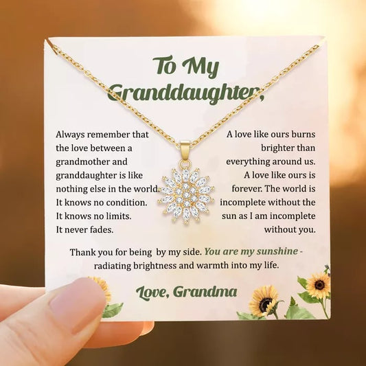 📿To My Granddaughter Zonnebloem Fidget Ketting