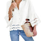 Vrouwen Eyelet Kanten Blouse Tops (Koop er 2 gratis verzending）