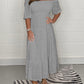 Elegante effen kleur geborduurde swingjurk voor vrouwen
