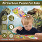 🦖Educatieve 3D-cartoonpuzzel