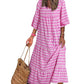 Vrouwen Pofmouw Bloemen Boho Maxi Dress