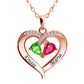 Valentijnsdag geschenk Forever Love geboortesteen & diamant hart ketting