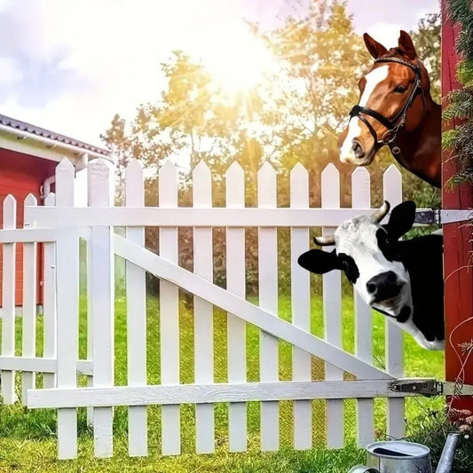 Metalen dierenkoppen Muursculptuur voor tuin & boerderij