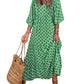 Vrouwen Pofmouw Bloemen Boho Maxi Dress