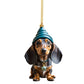 Schattige hond decoratie ornament