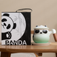 “Tweeling Panda” - Handgemaakte keramische theemok met thee-ei