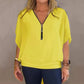 Casual Damestop met Chiffon Ritssluiting
