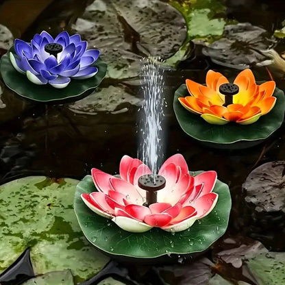 🔥Lotusvormige zonnefontein vijver decoratief