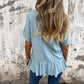 Dames los T-shirt met ronde hals en casual print