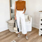 🔥2025 HEET VERKOCHT🔥Stretch Twill Cropped Broek met Wijde Pijpen