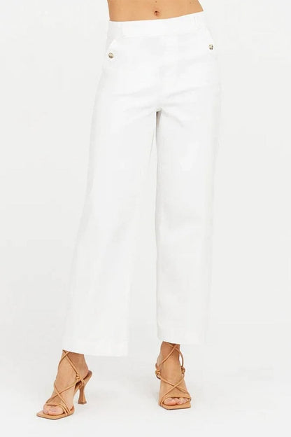 🔥2025 HEET VERKOCHT🔥Stretch Twill Cropped Broek met Wijde Pijpen