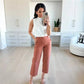 🔥2025 HEET VERKOCHT🔥Stretch Twill Cropped Broek met Wijde Pijpen