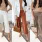 🔥2025 HEET VERKOCHT🔥Stretch Twill Cropped Broek met Wijde Pijpen