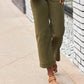 🔥2025 HEET VERKOCHT🔥Stretch Twill Cropped Broek met Wijde Pijpen