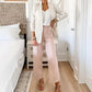 🔥2025 HEET VERKOCHT🔥Stretch Twill Cropped Broek met Wijde Pijpen