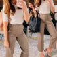 🔥2025 HEET VERKOCHT🔥Stretch Twill Cropped Broek met Wijde Pijpen