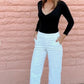 🔥2025 HEET VERKOCHT🔥Stretch Twill Cropped Broek met Wijde Pijpen