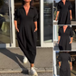 🌸Voorjaarsspecials🌸 Midi-jurk met V-hals en revers