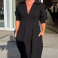 🌸Voorjaarsspecials🌸 Midi-jurk met V-hals en revers