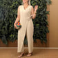 Beperkte uitverkoop 50% UIT💖 Effen gekleurde casual jumpsuit met V-hals en bandjes