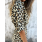 V-hals Luipaardprint Maxi-jurk!