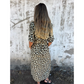 V-hals Luipaardprint Maxi-jurk!