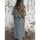 V-hals Luipaardprint Maxi-jurk!