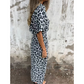 V-hals Luipaardprint Maxi-jurk!