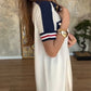 Dames Casual Fashion Kapsel Korte Mouw Jurk