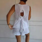 Sleeveless V-Neck Back Tie Top