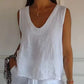 Sleeveless V-Neck Back Tie Top