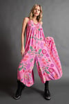 49% KORTING?2023 Nieuwe grote maat vintage bloemenprint losse mouwloze jumpsuit