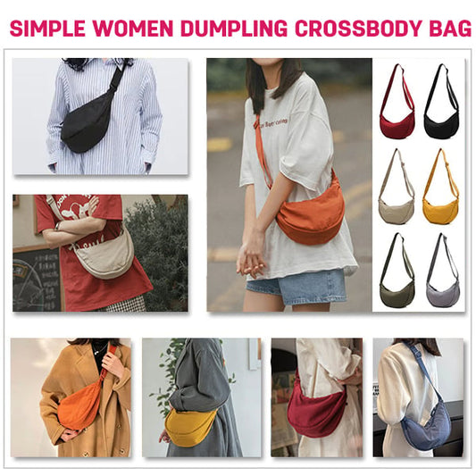 Simple Women Dumpling Crossbody Bag✨